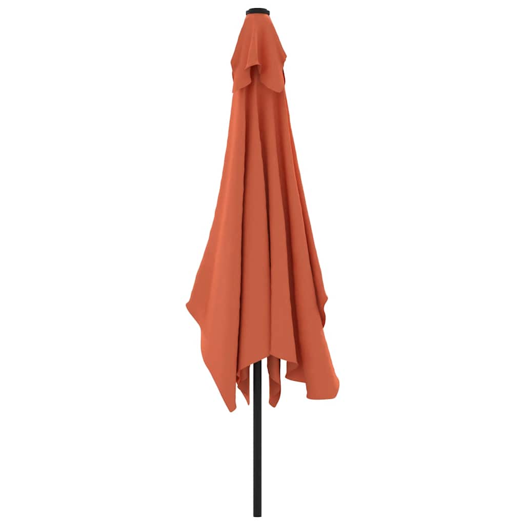 vidaXL Sonnenschirm mit Metall-Mast 300x200 cm Terrakotta