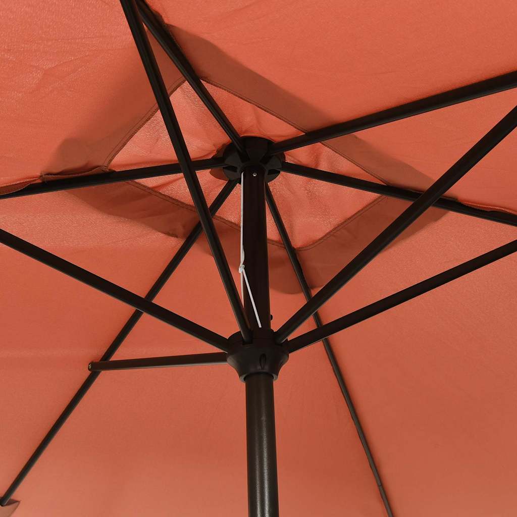 vidaXL Sonnenschirm mit Metall-Mast 300x200 cm Terrakotta