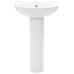 vidaXL Freistehendes Waschbecken mit Säule Keramik Weiß 520x440x190 mm