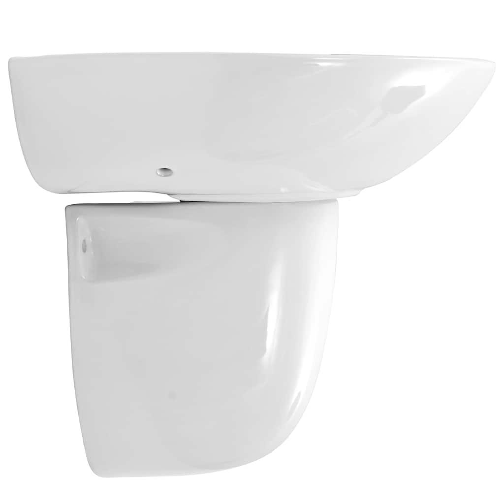 vidaXL Waschbecken Weiß 52 x 45 x 49 cm Glasierte Keramik