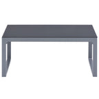vidaXL 3-tlg. Garten-Lounge-Set mit Kissen Aluminium Schwarz