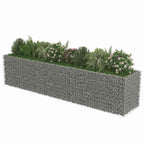 vidaXL Gabionen-Hochbeet Verzinkter Stahl 450×90×100 cm