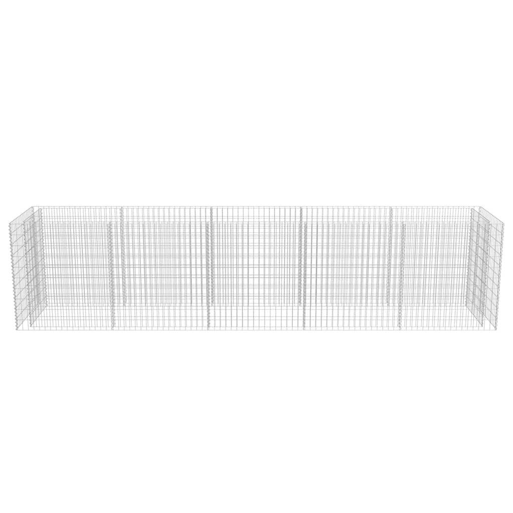 vidaXL Gabionen-Hochbeet Verzinkter Stahl 450×90×100 cm