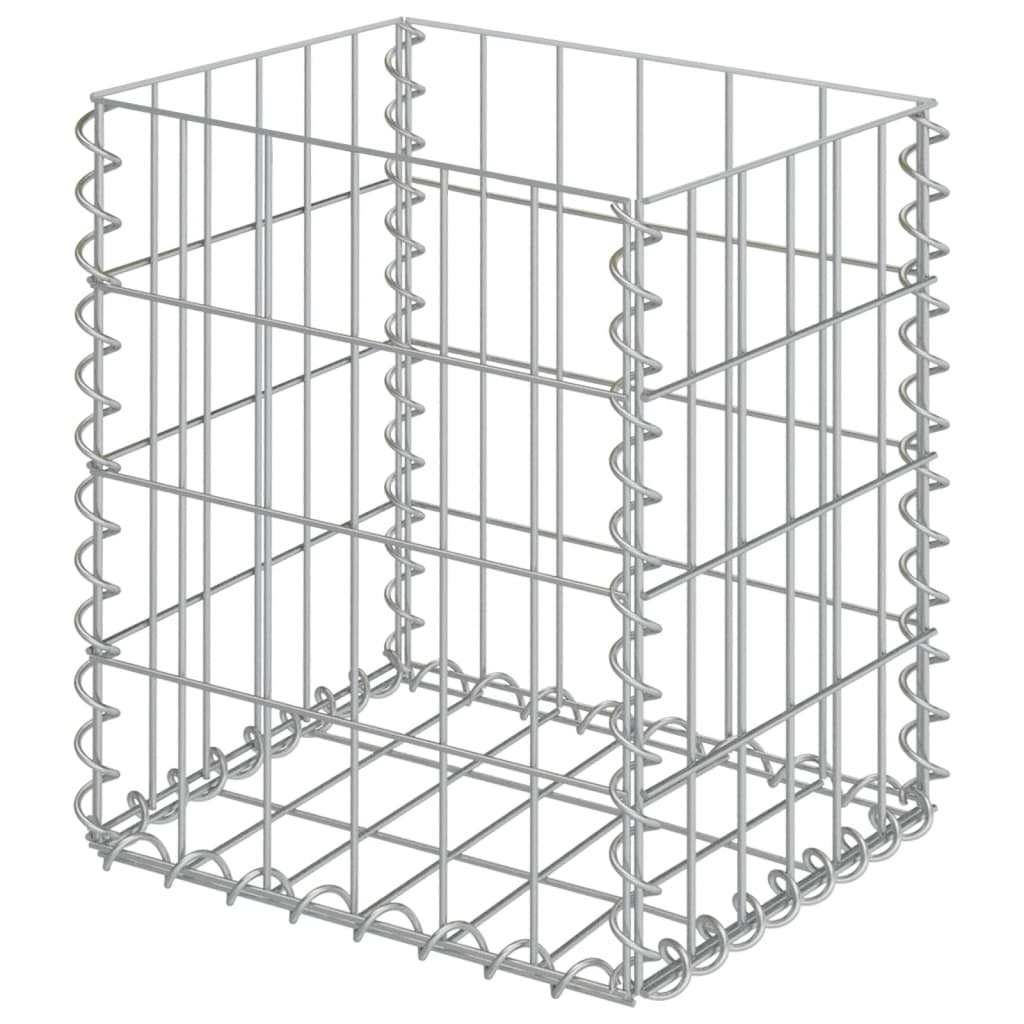 vidaXL Gabionenkörbe 2 Stk. Verzinkter Stahl 30x30x40 cm