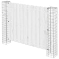 vidaXL Zaunpfosten 2 pcs Silber 20 x 20 x 190 cm Metall