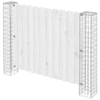 vidaXL Zaunpfosten 2 pcs Silber 20 x 20 x 190 cm Metall