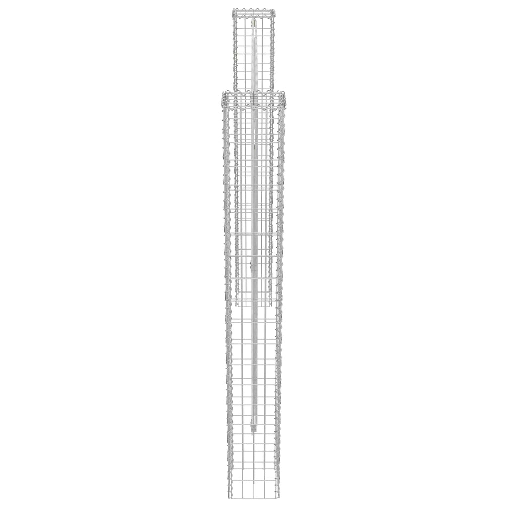 vidaXL Zaunpfosten 2 pcs Silber 20 x 20 x 190 cm Metall