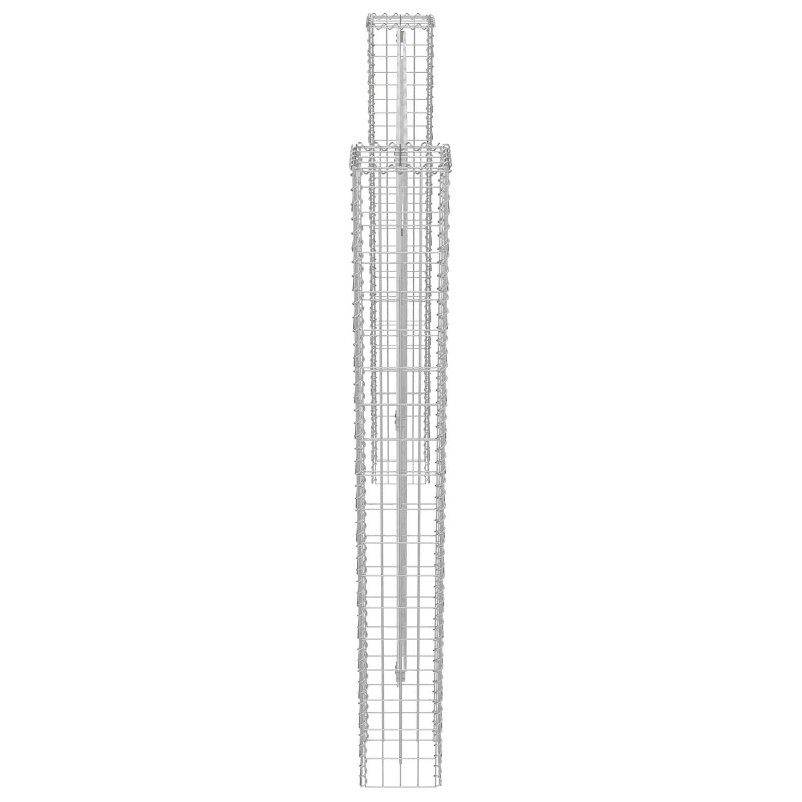 vidaXL Zaunpfosten 2 pcs Silber 20 x 20 x 190 cm Metall