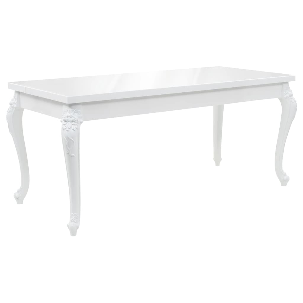 vidaXL Esstisch 80x80x76 cm Hochglanz-Weiß