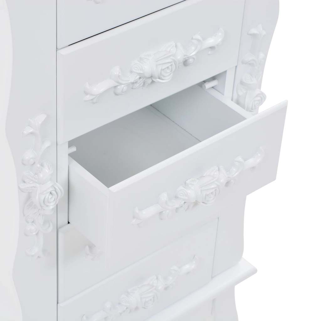 vidaXL Schmuckschrank Weiß