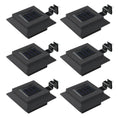 vidaXL Outdoor Solarleuchten 6 Stück LED Quadratisch 12 cm Schwarz