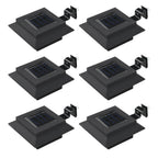 vidaXL Outdoor Solarleuchten 6 Stück LED Quadratisch 12 cm Schwarz