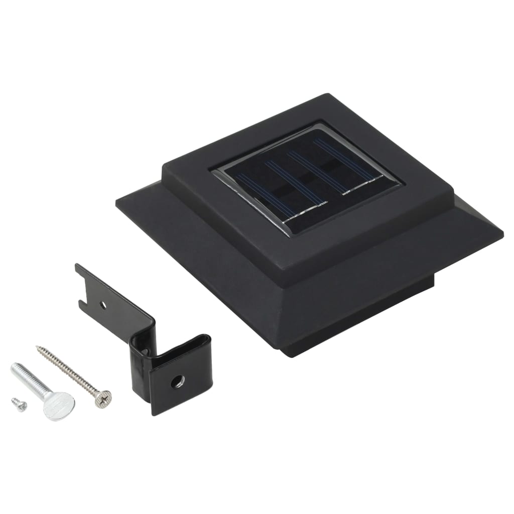 vidaXL Outdoor Solarleuchten 6 Stück LED Quadratisch 12 cm Schwarz