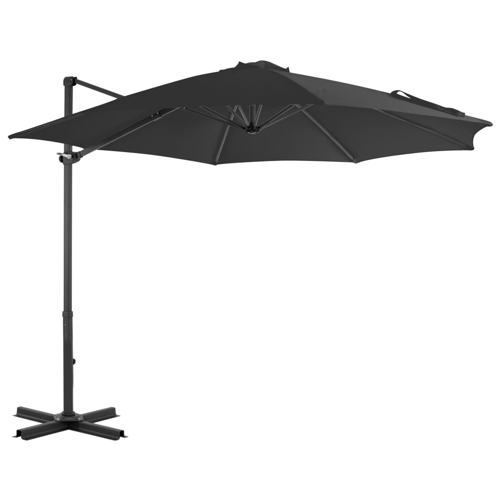 vidaXL Ampelschirm mit Aluminium-Mast 350 cm Anthrazit