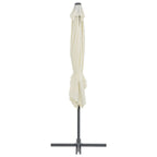 vidaXL Ampelschirm mit Stahl-Mast 250x250 cm Sandweiß