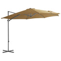 vidaXL Ampelschirm mit Stahl-Mast 250x250 cm Anthrazit