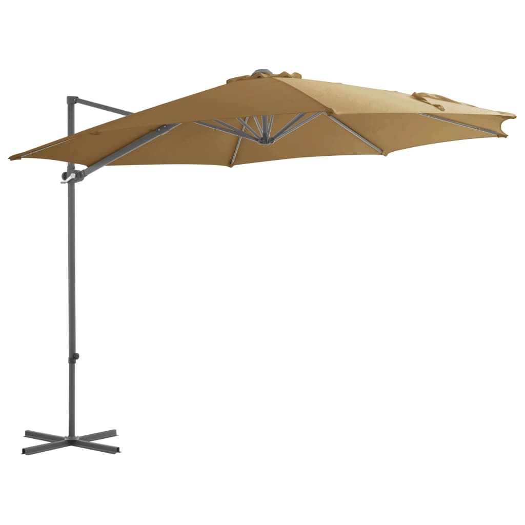 vidaXL Ampelschirm mit Stahl-Mast 250x250 cm Anthrazit