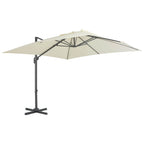 vidaXL Ampelschirm mit Aluminiummast 300 x 300 cm Sand