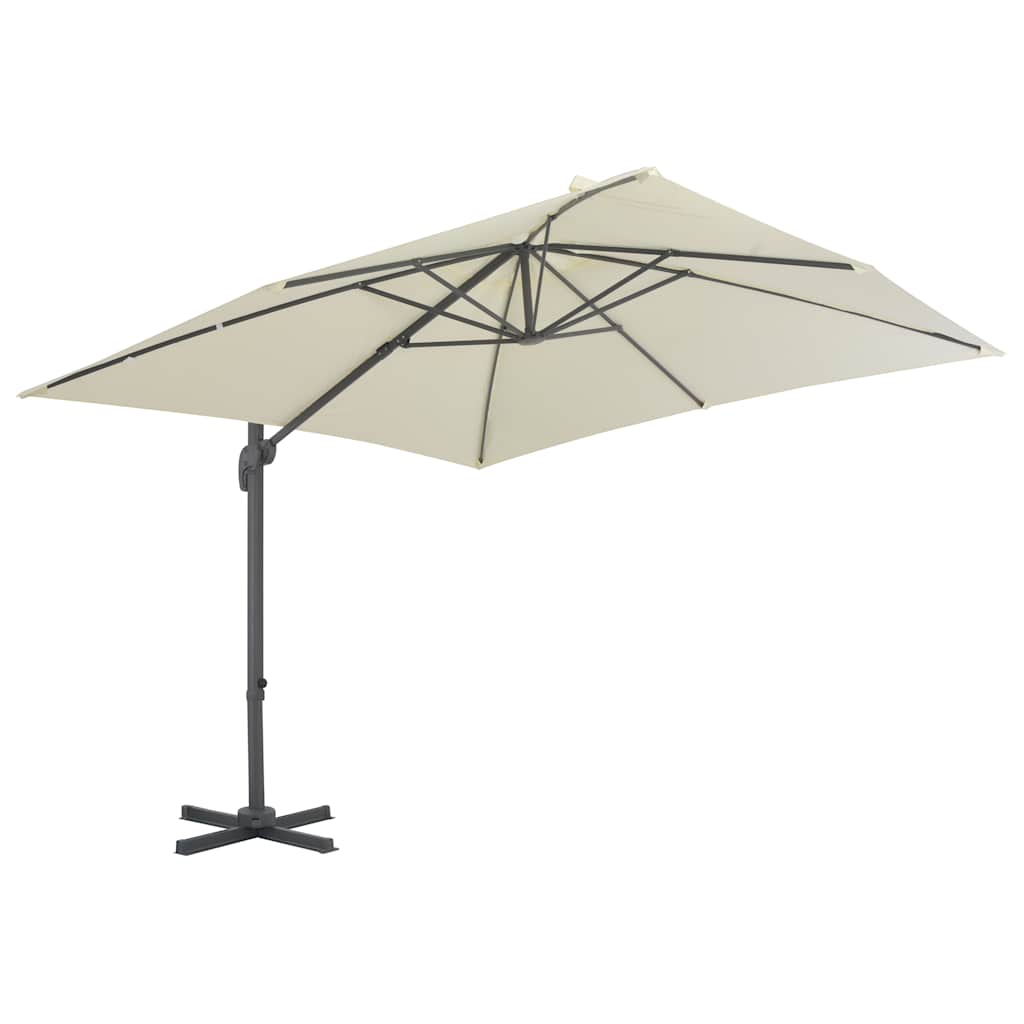 vidaXL Ampelschirm mit Aluminiummast 300 x 300 cm Sand