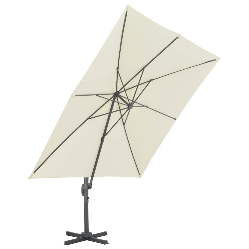 vidaXL Ampelschirm mit Aluminiummast 300 x 300 cm Sand