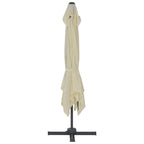 vidaXL Ampelschirm mit Aluminiummast 300 x 300 cm Sand