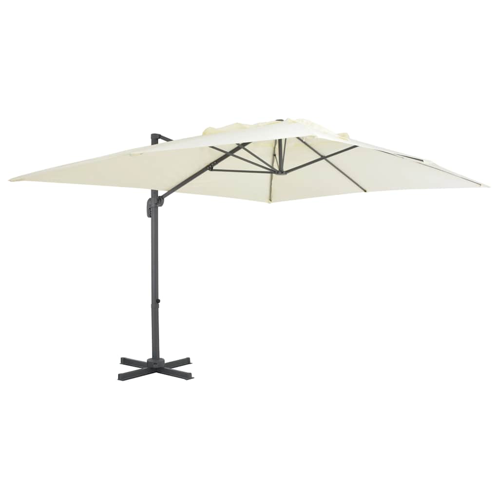 vidaXL Ampelschirm mit Aluminiummast 300 x 300 cm Sand