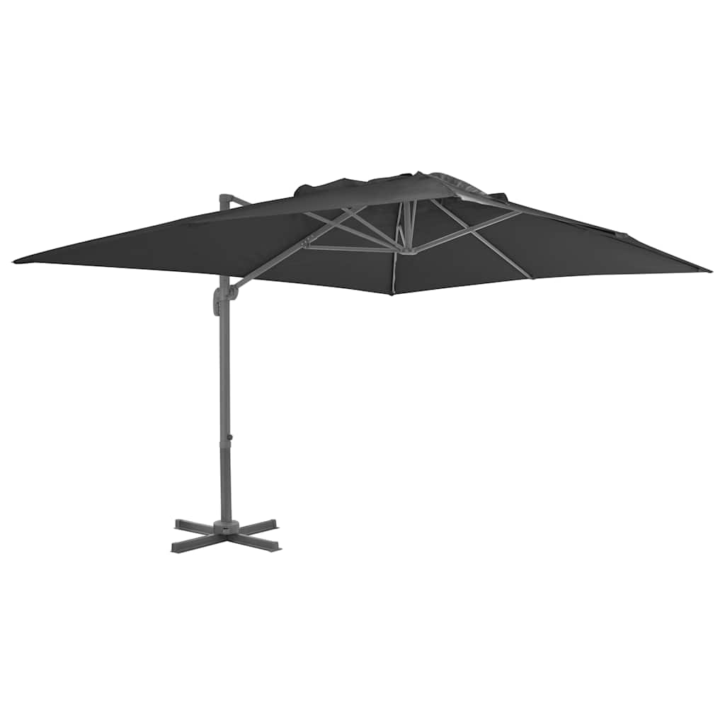 vidaXL Ampelschirm mit Aluminiummast 400 x 300 cm Anthrazit
