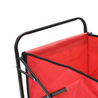 vidaXL Klappbarer Handwagen Stahl Rot