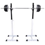 vidaXL Kniebeugen-/Langhantelständer mit Hantel-Set 60,5 kg