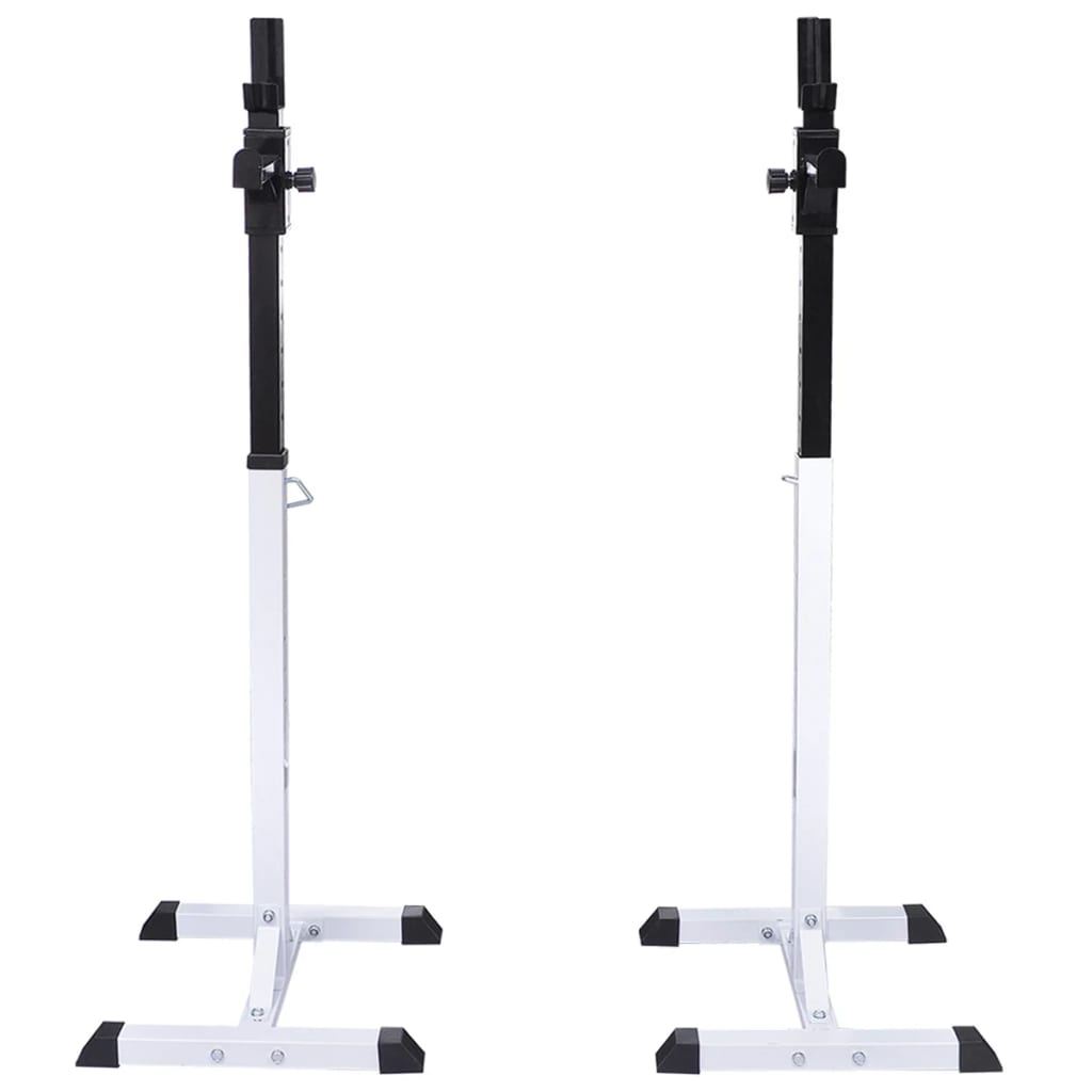 vidaXL Kniebeugen-/Langhantelständer mit Hantel-Set 60,5 kg