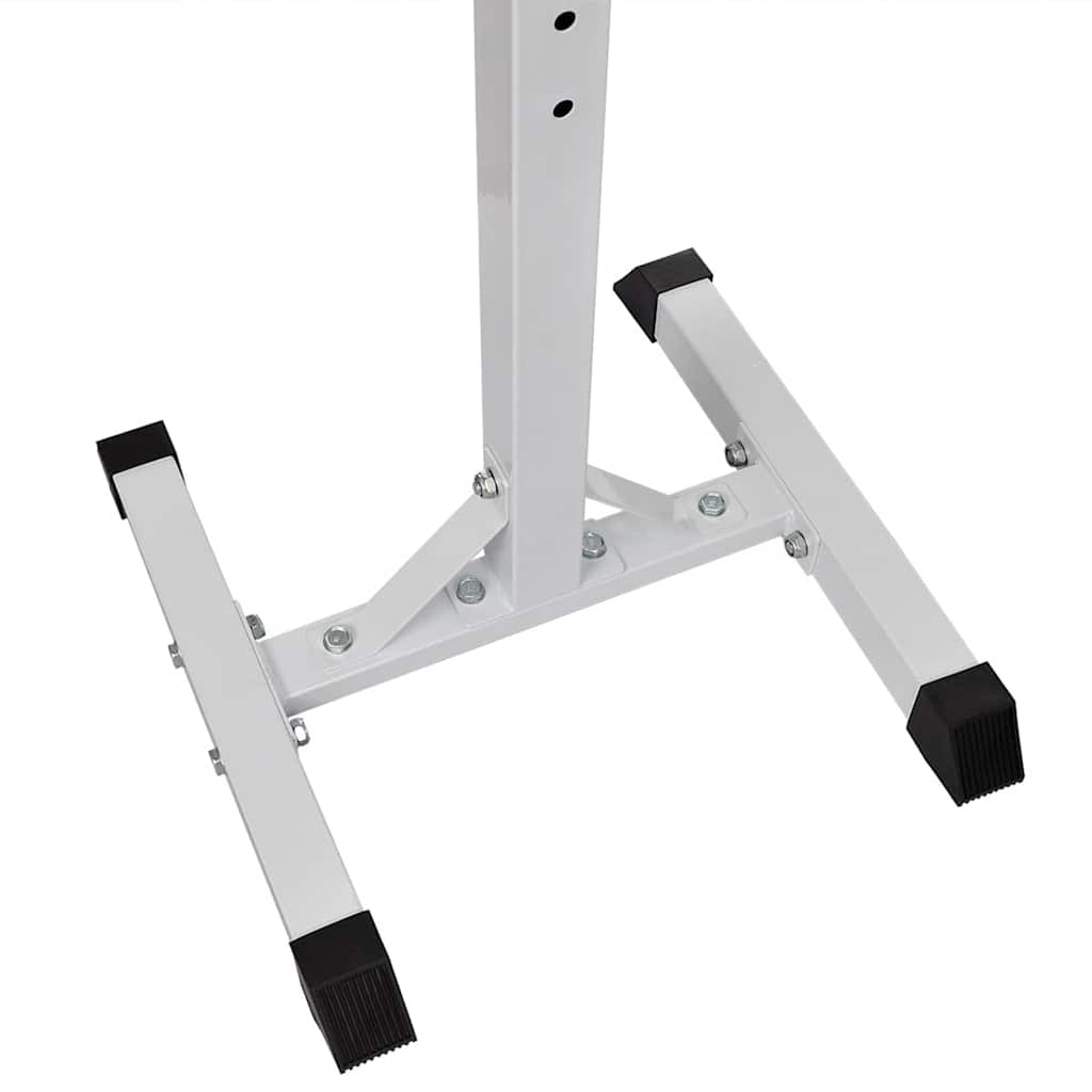 vidaXL Kniebeugen-/Langhantelständer mit Hantel-Set 60,5 kg
