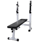 vidaXL Hantelbank mit Ablage, Langhantel und Kurzhantel Set 60,5 kg