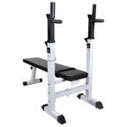vidaXL Hantelbank mit Ablage, Langhantel und Kurzhantel Set 60,5 kg