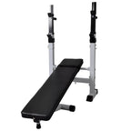 vidaXL Hantelbank mit Ablage, Langhantel und Kurzhantel Set 60,5 kg