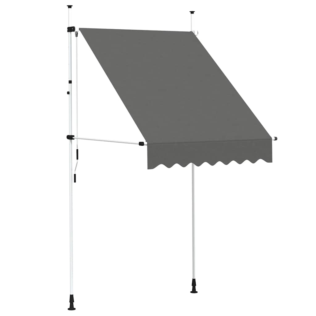 vidaXL Einziehbare Markise Handbetrieben 150 cm Anthrazit