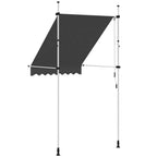 vidaXL Einziehbare Markise Handbetrieben 150 cm Anthrazit