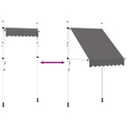 vidaXL Einziehbare Markise Handbetrieben 150 cm Anthrazit