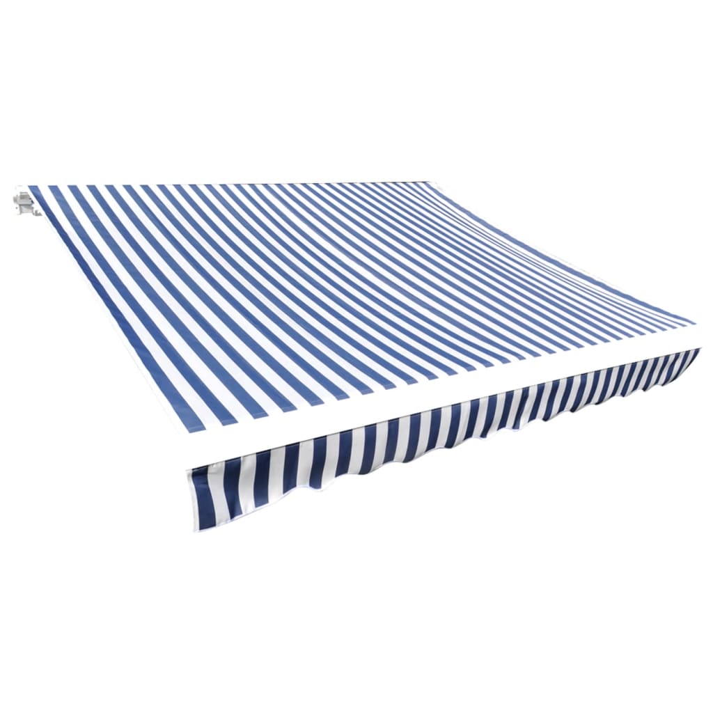 vidaXL Markisenbespannung Canvas Blau & Weiß 3,5x2,5 m