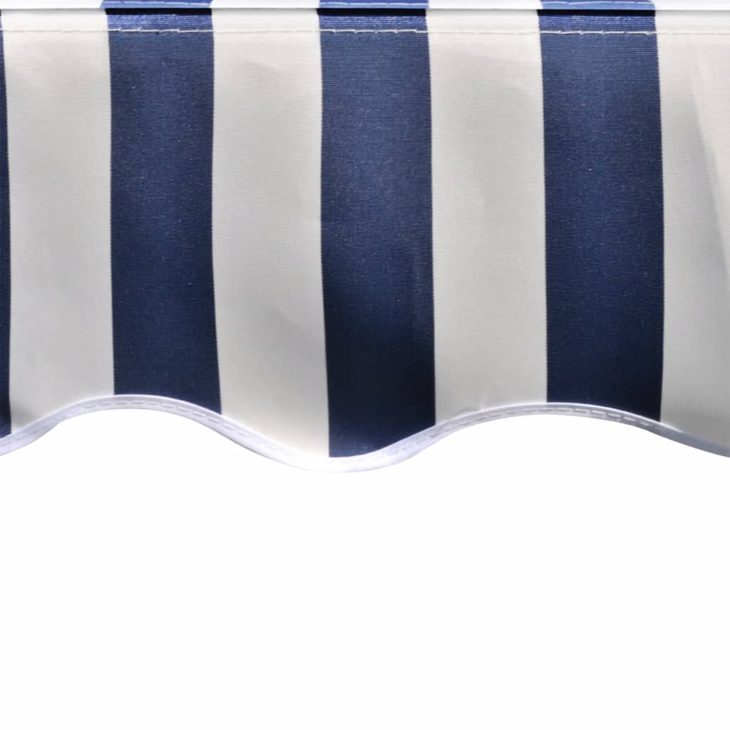 vidaXL Markisenbespannung Canvas Blau & Weiß 3,5x2,5 m