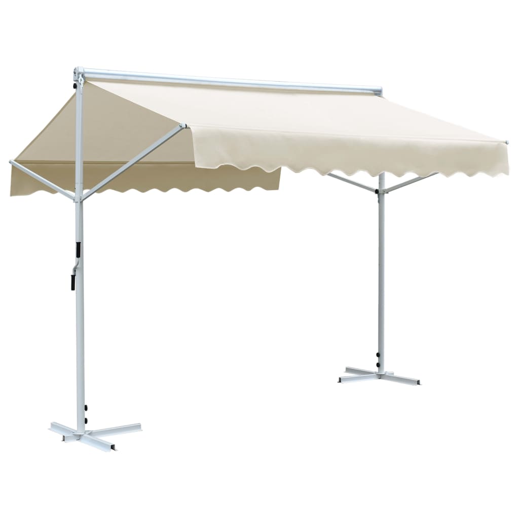 vidaXL Freistehende Markise 3x3 m Creme