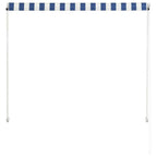 vidaXL Einziehbare Markise 150×150 cm Blau und Weiß