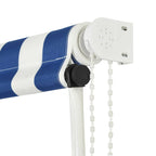 vidaXL Einziehbare Markise 150×150 cm Blau und Weiß