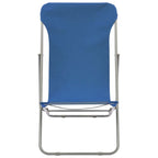vidaXL Klappbare Strandstühle 2 Stk. Stahl und Oxford-Gewebe Blau