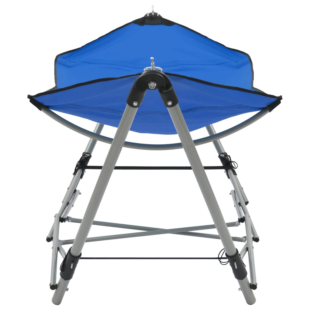 vidaXL Hängematte mit faltbarem Ständer Blau