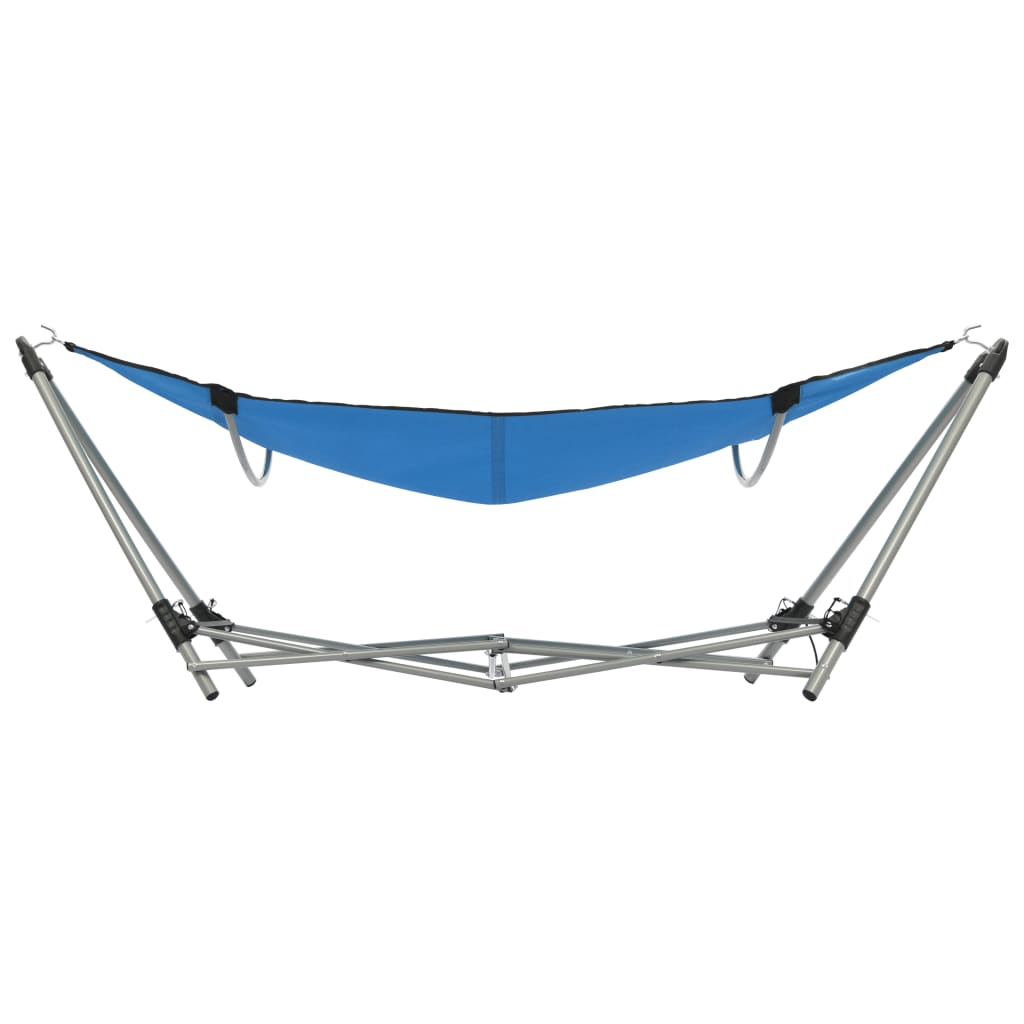 vidaXL Hängematte mit faltbarem Ständer Blau