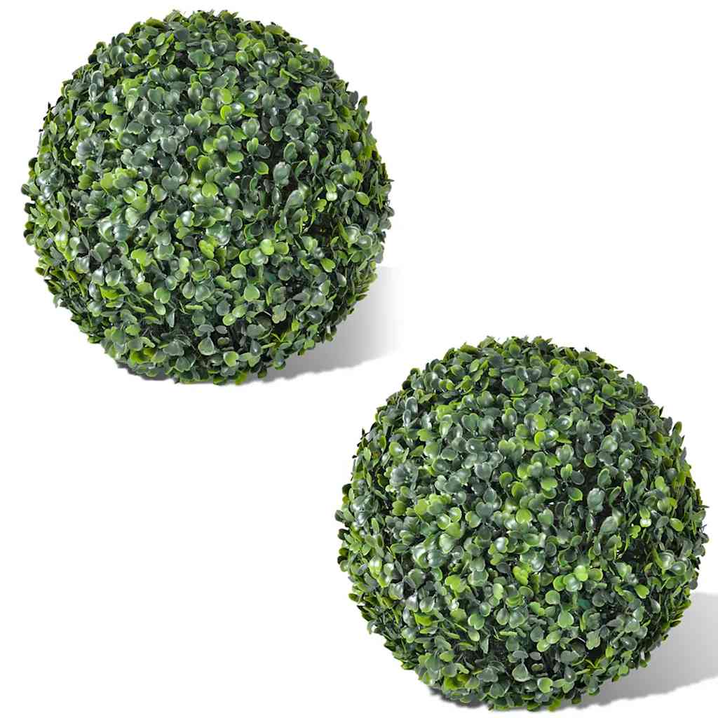 vidaXL  Kunstpflanze Buchsbaum Kugelform 2 Stück 35 cm