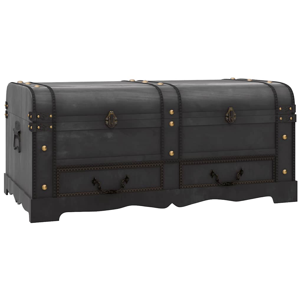 vidaXL Schatztruhe Holz Schwarz 90 x 51 x 42 cm