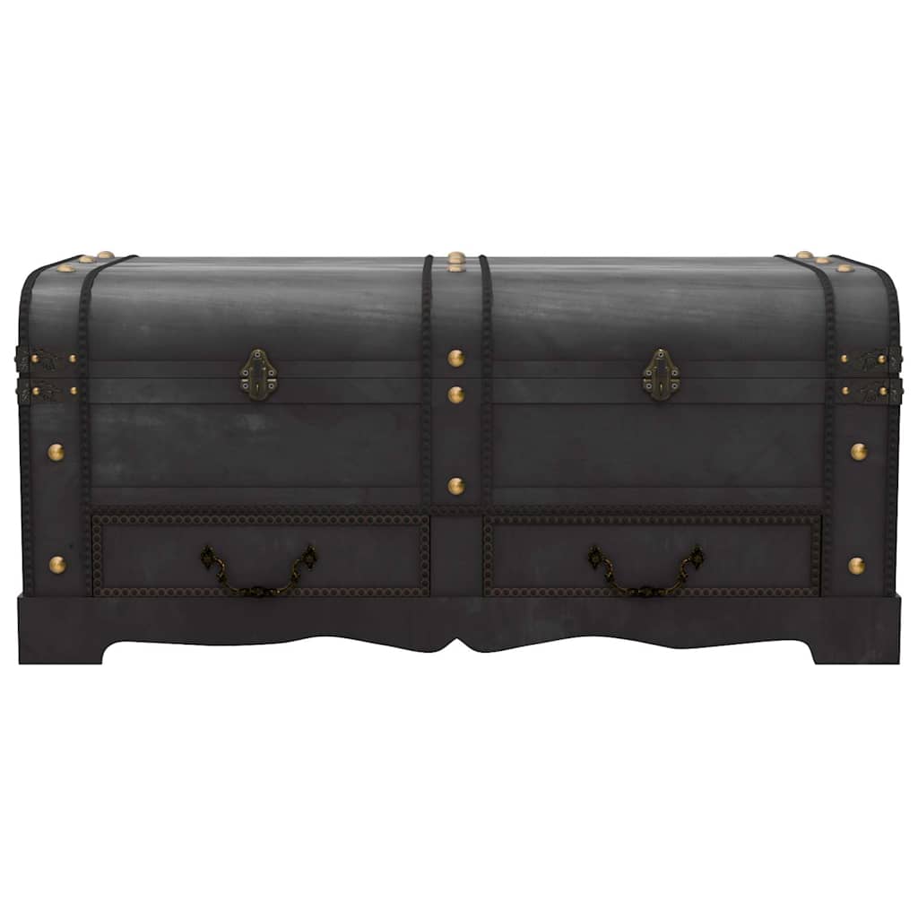 vidaXL Schatztruhe Holz Schwarz 90 x 51 x 42 cm