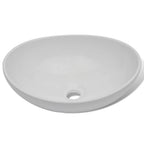 vidaXL Keramik Waschbecken 40 x 33 cm Oval Weiß