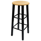 vidaXL Bartisch- und Hocker-Set 3-tlg. Holz und Stahl